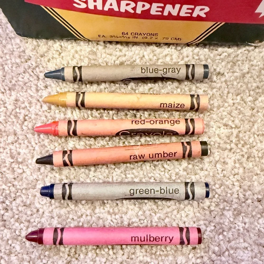 Vintage Crayola Crayons with built in sharpener